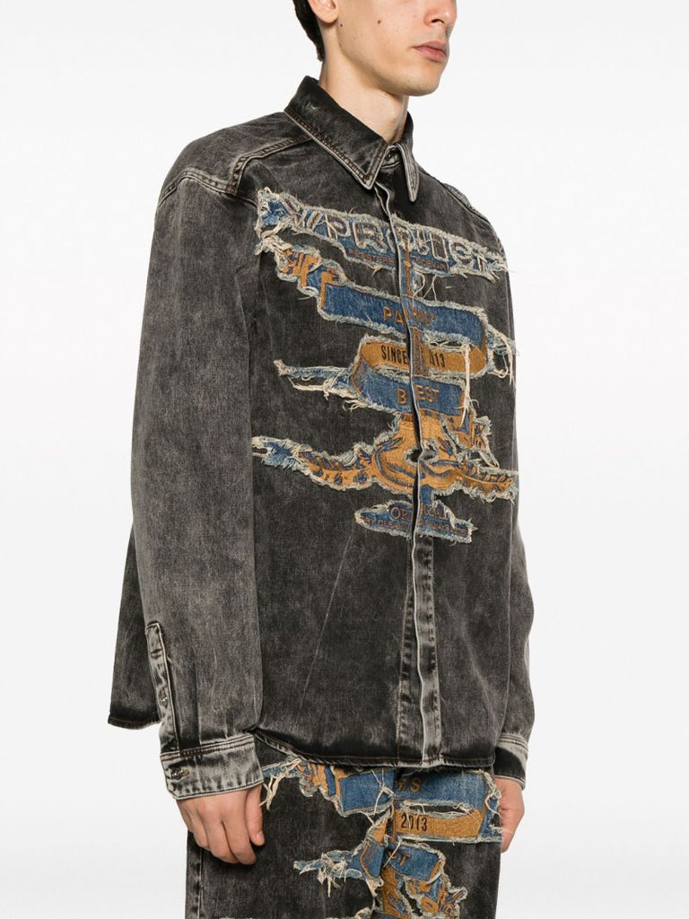 Black Paris' Best Patch Shirt
