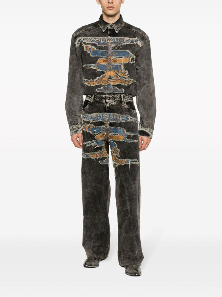Black Paris' Best Patch Shirt