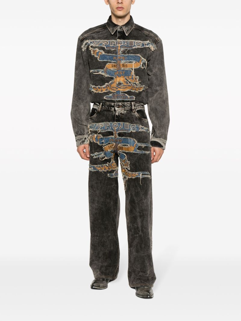 Black Paris' Best Patch Shirt