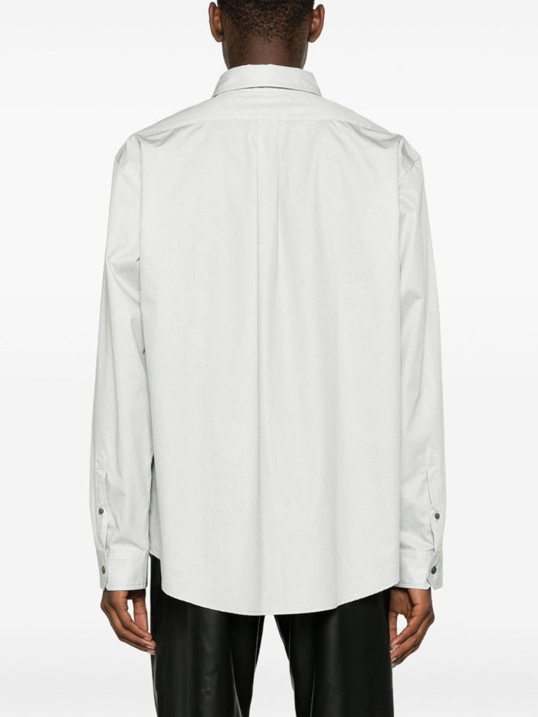 White Body Collage Cotton Shirt