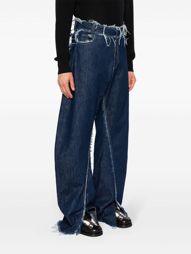 Blue Ess Wide-leg Jeans