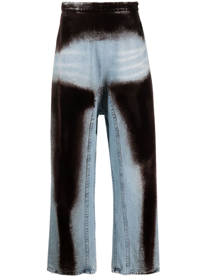 Blue Souffle Wide-leg Jeans