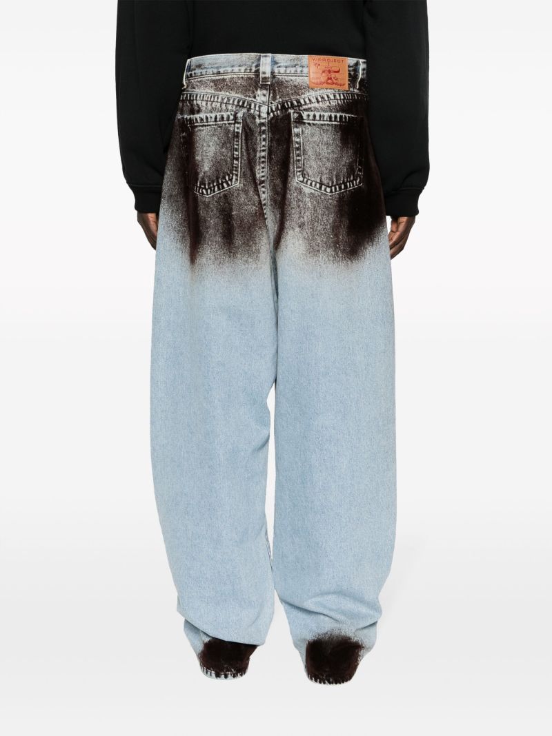 Blue Souffle Wide-leg Jeans