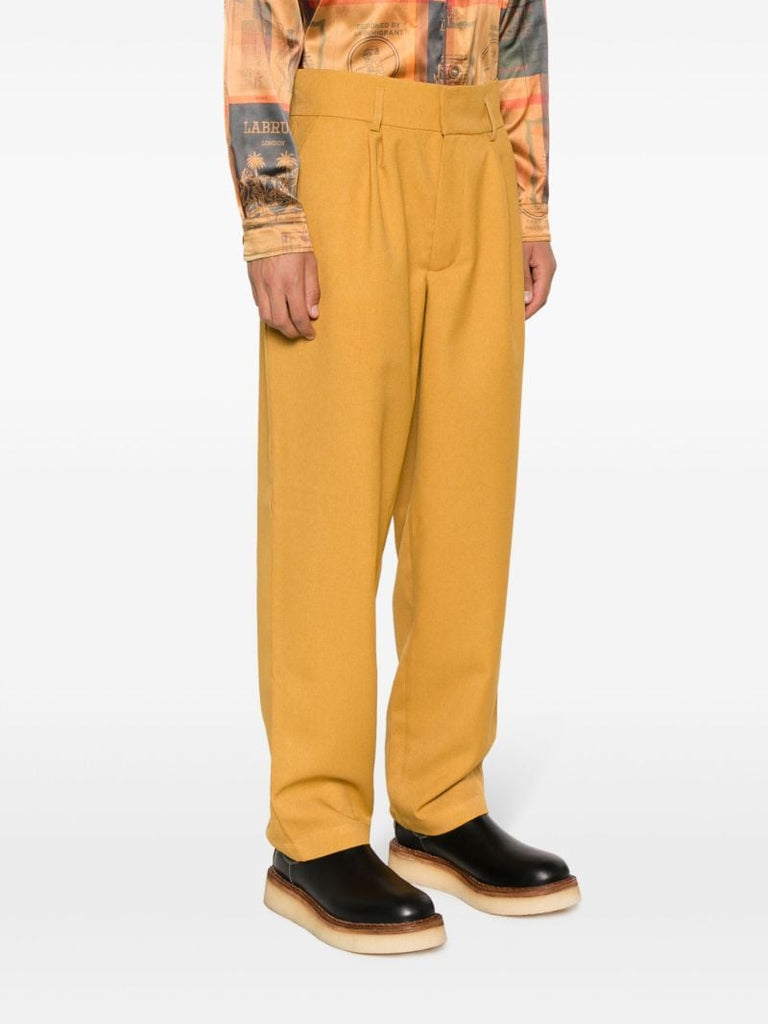 Yellow Straight-leg Trousers