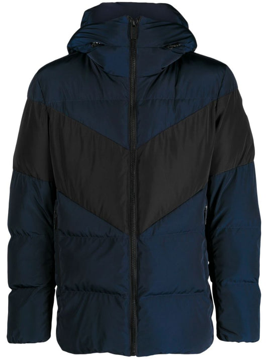 Blue Yoni Hooded Quilted Ski Jacket