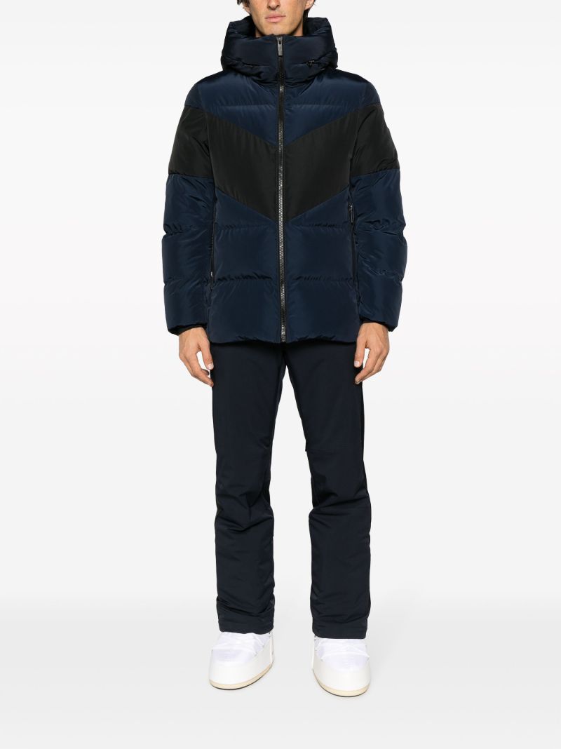 Blue Yoni Hooded Quilted Ski Jacket
