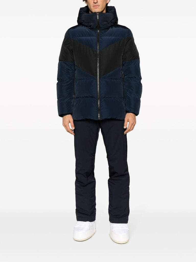 Blue Yoni Hooded Quilted Ski Jacket