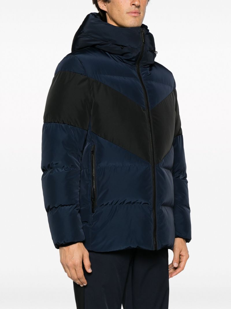 Blue Yoni Hooded Quilted Ski Jacket