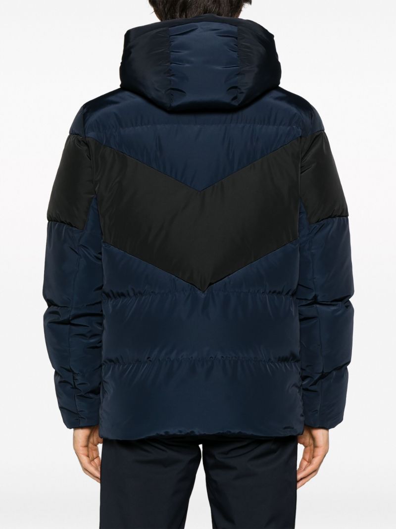 Blue Yoni Hooded Quilted Ski Jacket