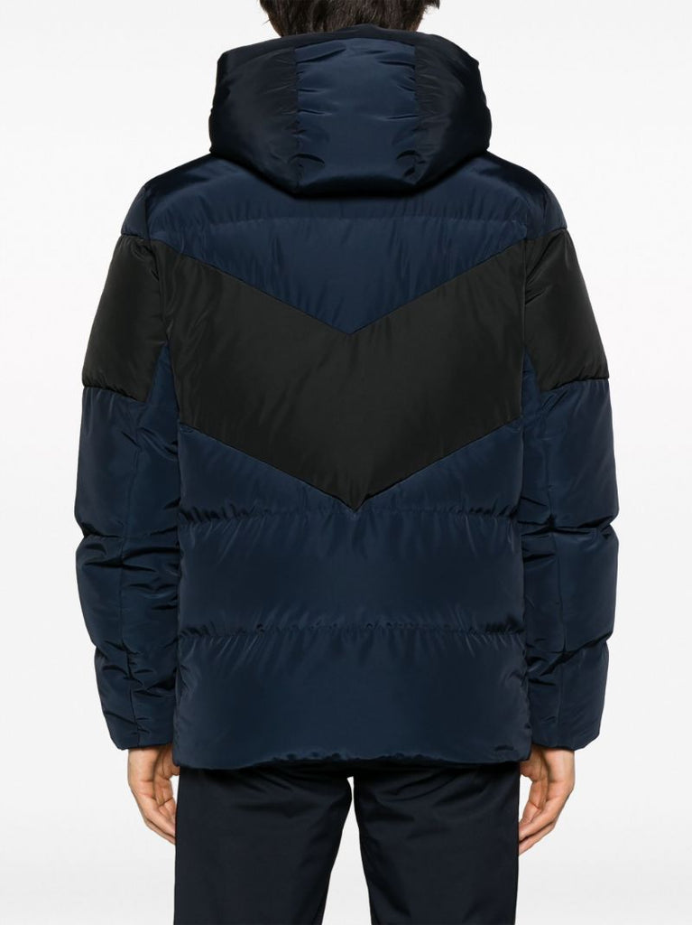 Blue Yoni Hooded Quilted Ski Jacket