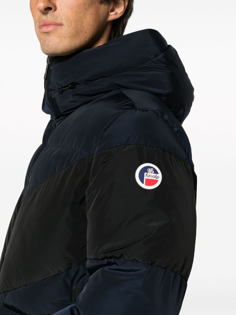 Blue Yoni Hooded Quilted Ski Jacket