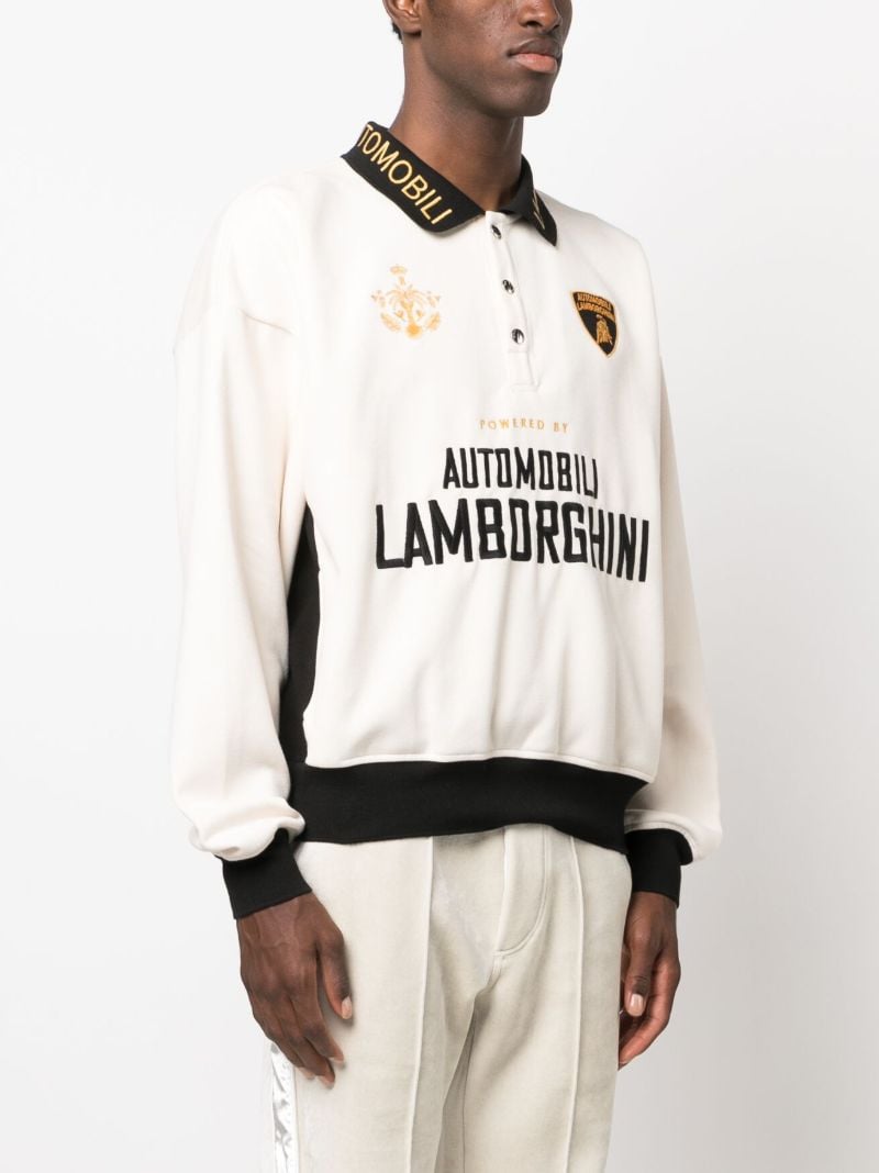 X Lamborghini White Rugby Polo Shirt