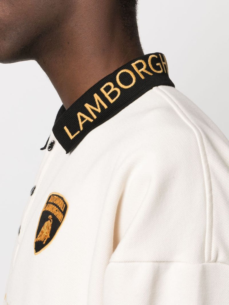 X Lamborghini White Rugby Polo Shirt