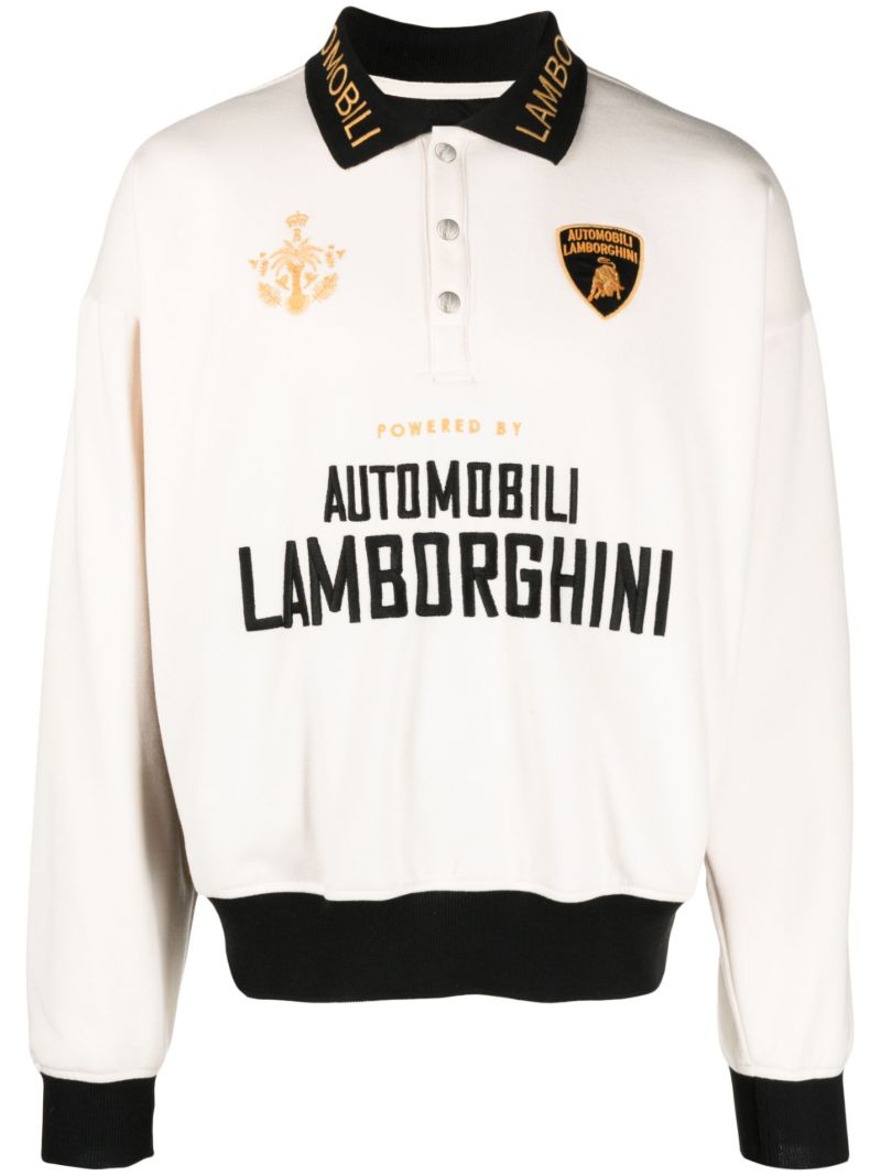 X Lamborghini White Rugby Polo Shirt