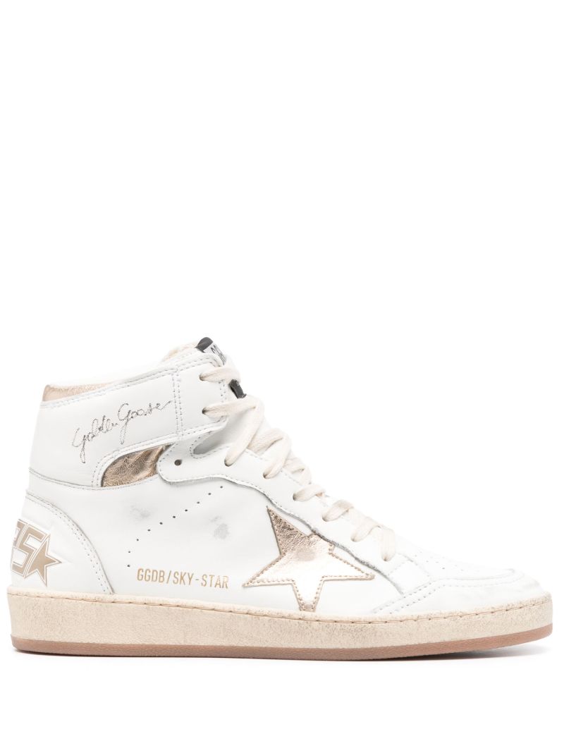 White Sky-star Leather Sneakers