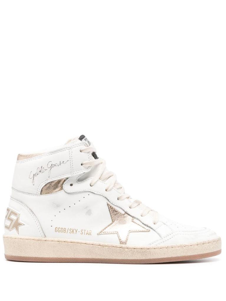 White Sky-star Leather Sneakers