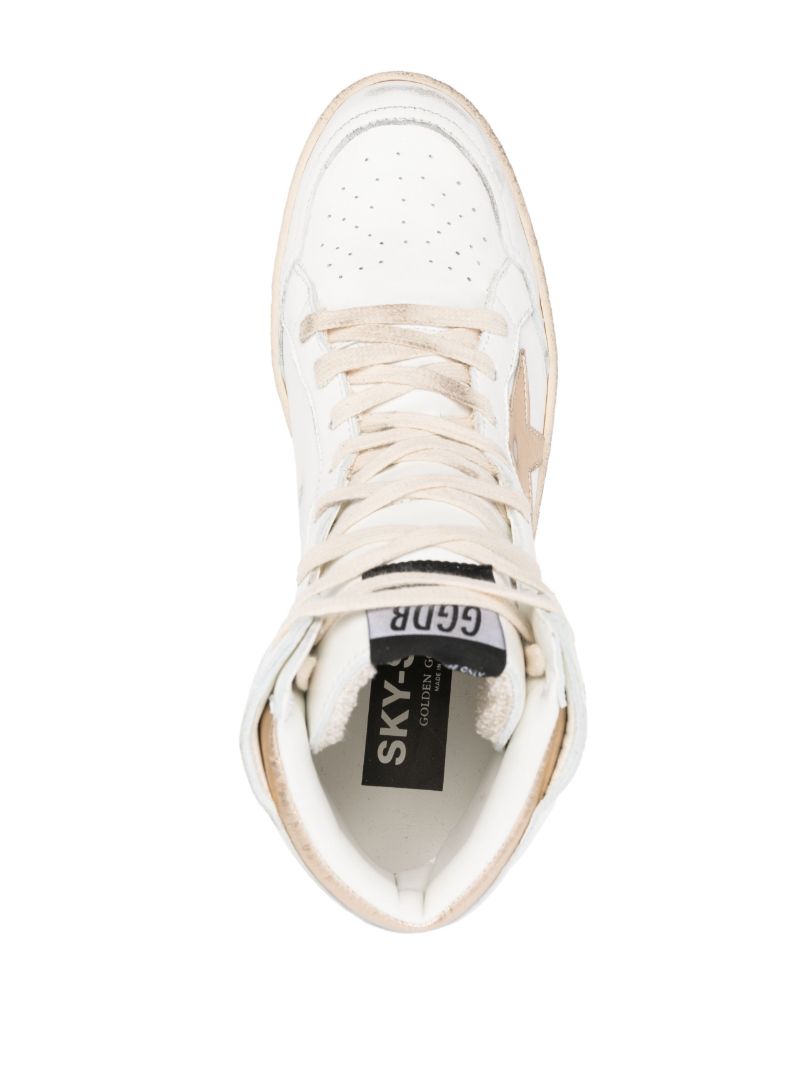 White Sky-star Leather Sneakers