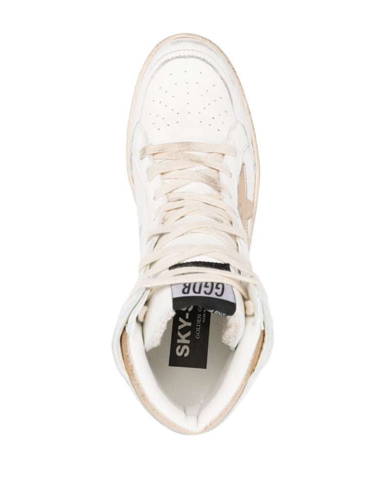 White Sky-star Leather Sneakers