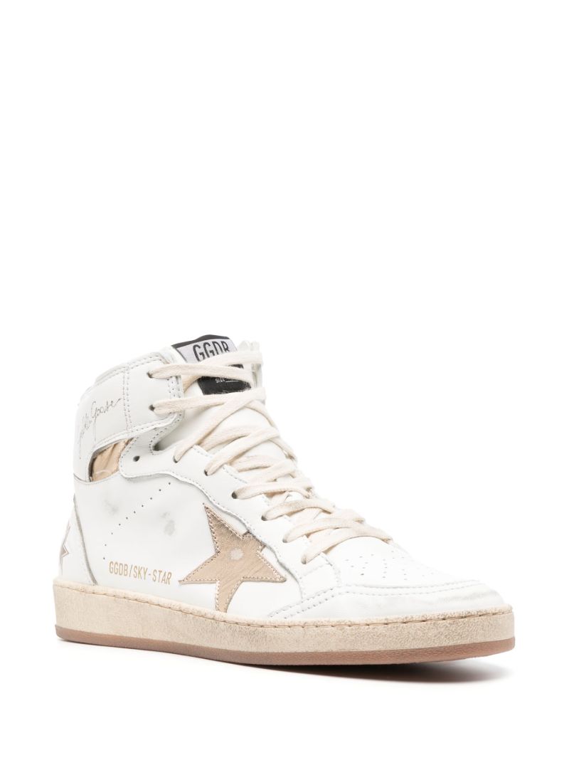 White Sky-star Leather Sneakers