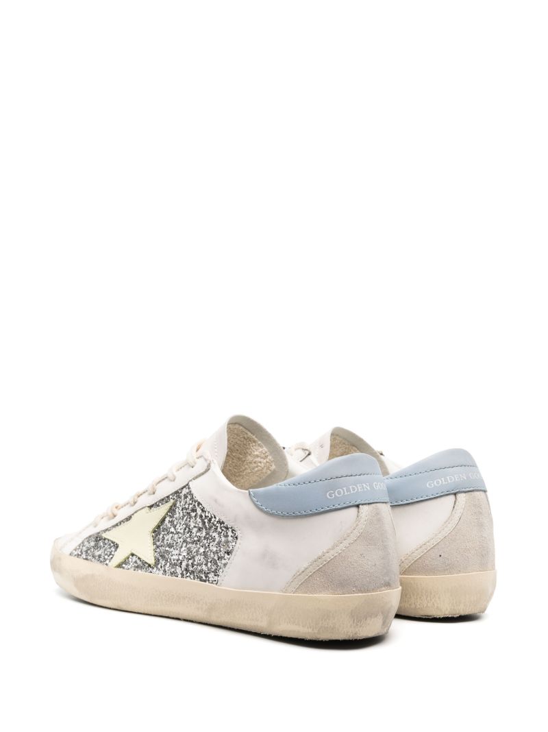 White Super-star Glitter Leather Sneakers