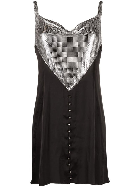 Black Chainmail Slip Dress