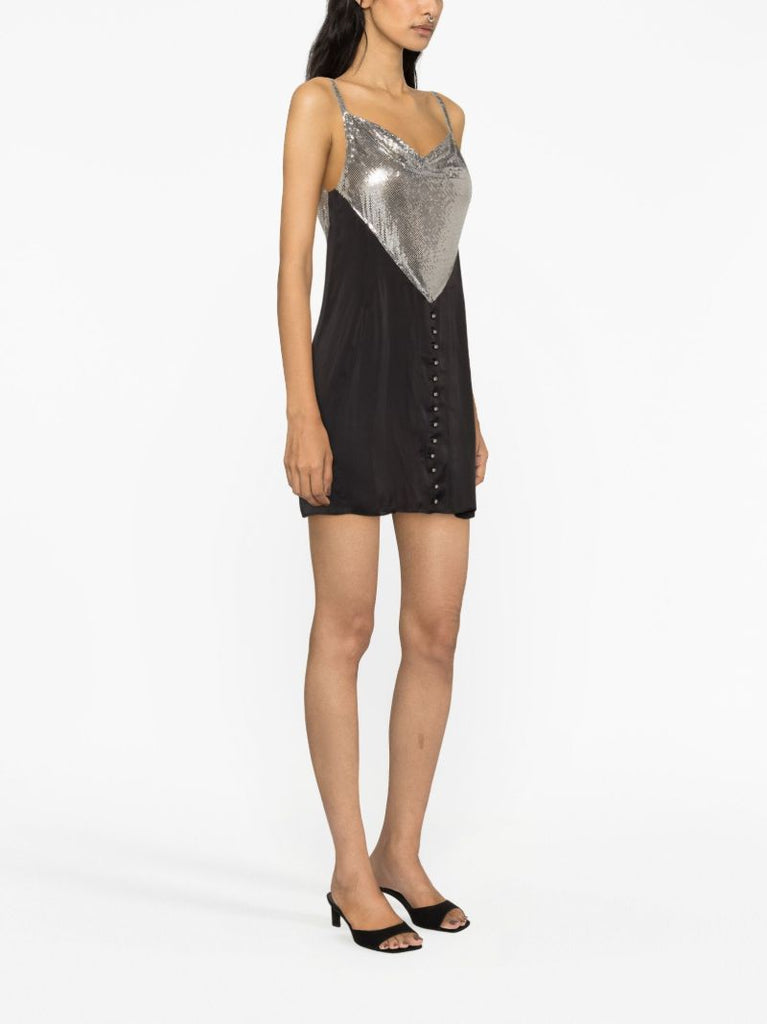 Black Chainmail Slip Dress