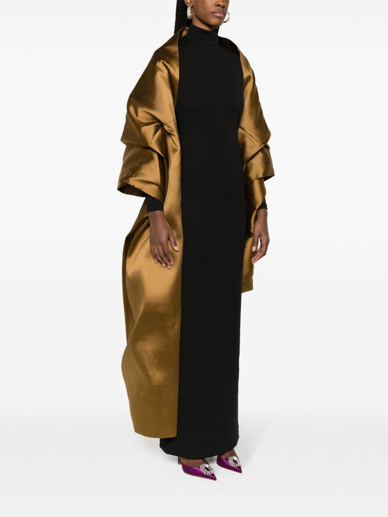 Black Lyana Shawl Maxi Dress