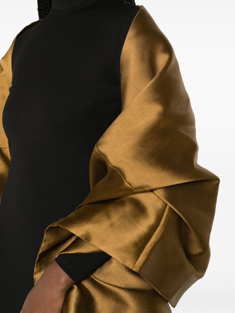 Black Lyana Shawl Maxi Dress