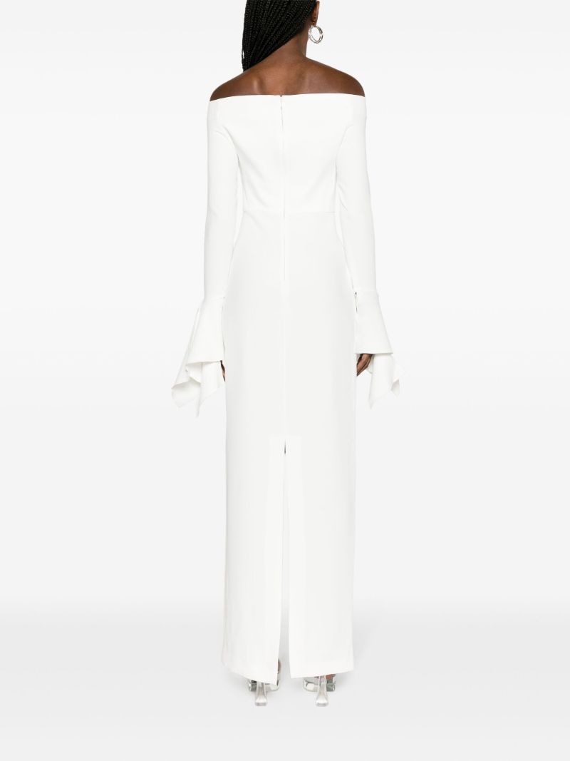 White Amalie Off-shoulder Maxi Dress
