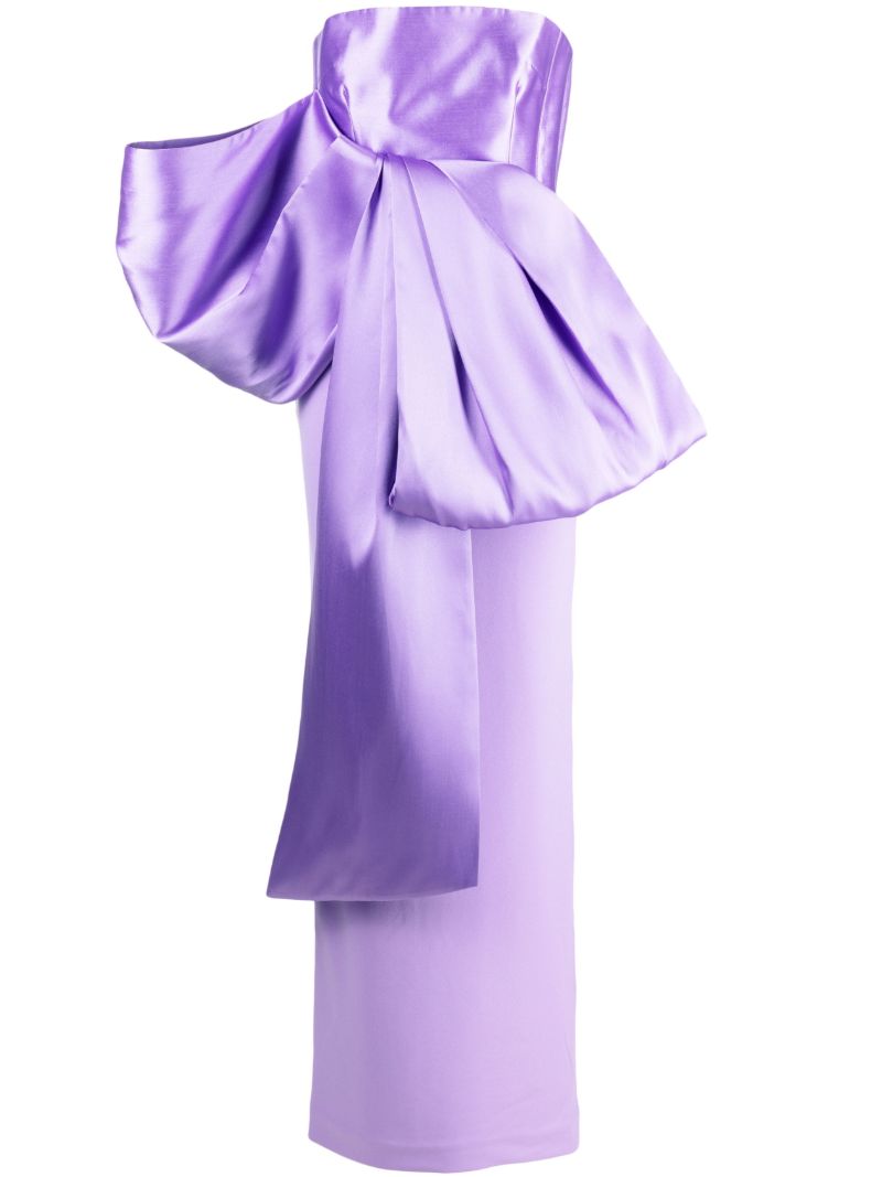 Purple Maeve Bow-embellished Gown