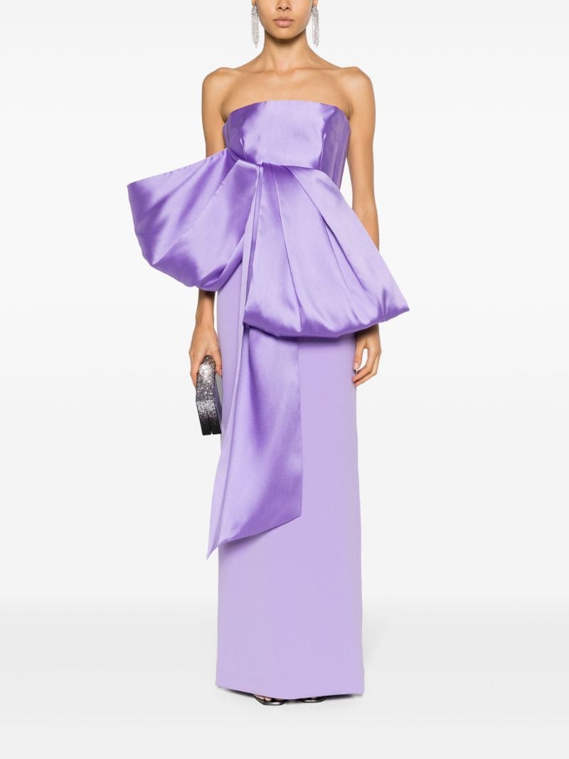 Purple Maeve Bow-embellished Gown