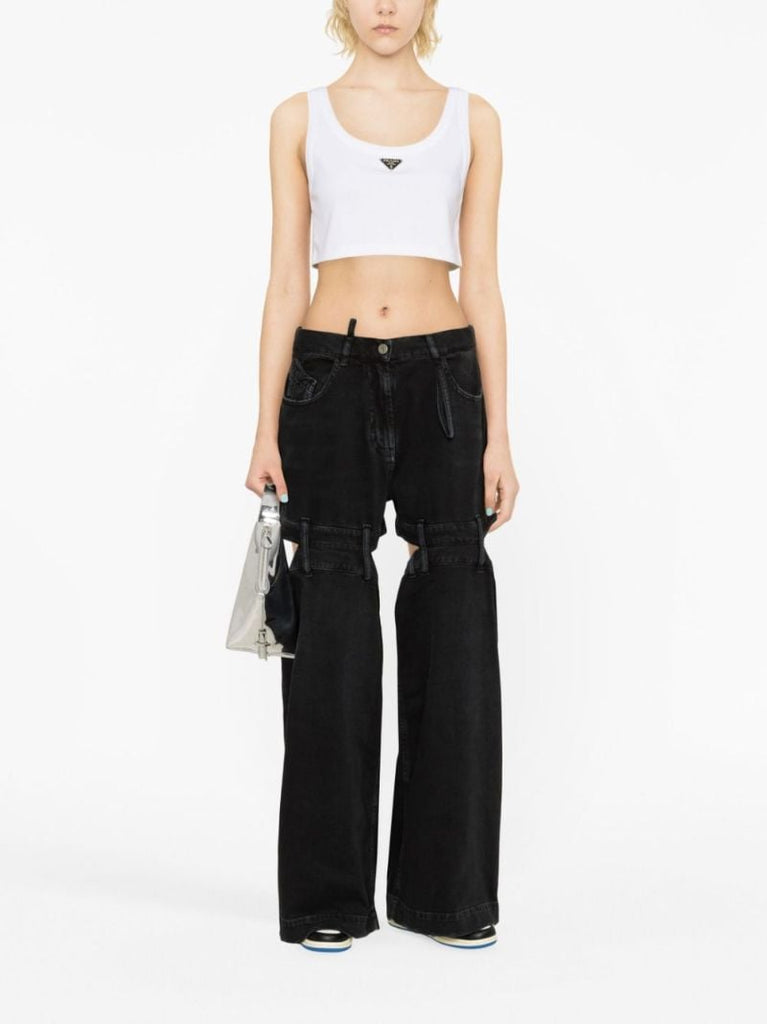 Black Ashton Deconstructed Jeans