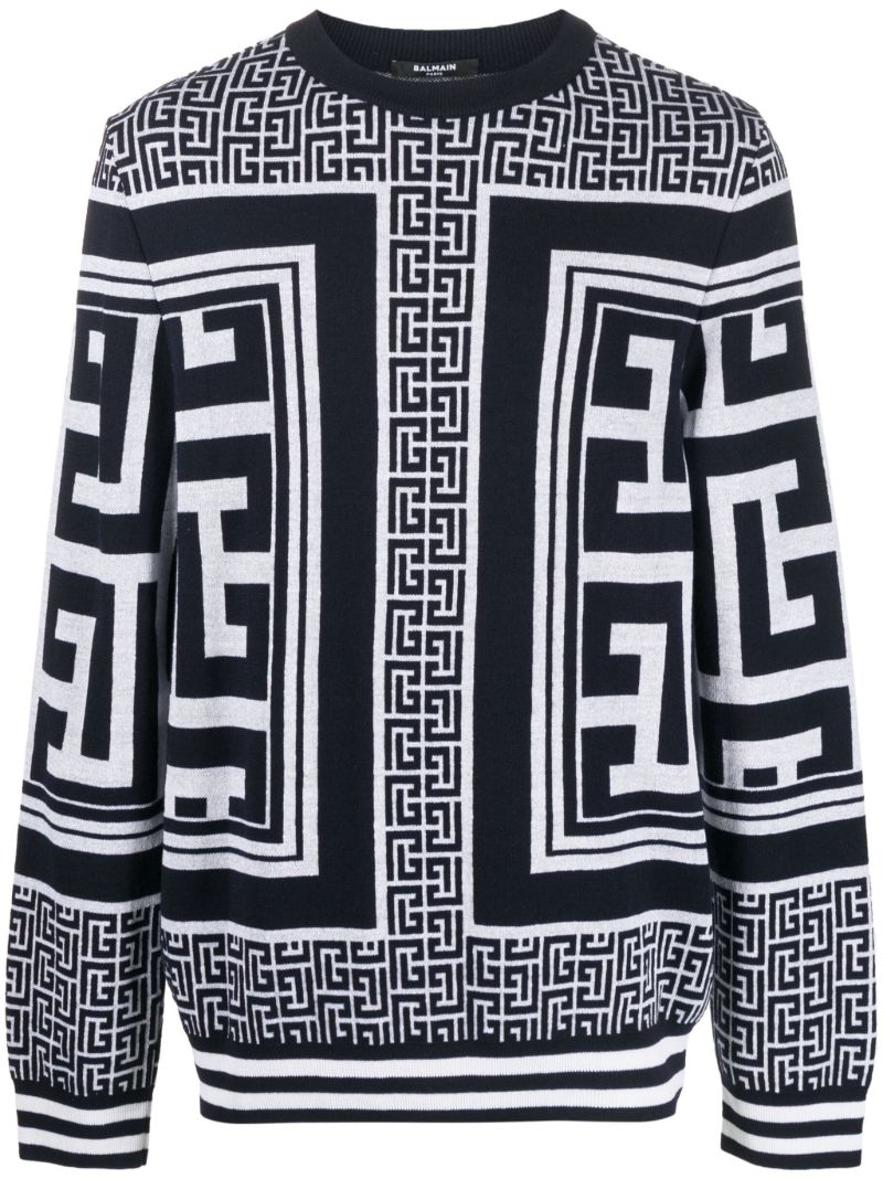 Blue Monogram Sweater