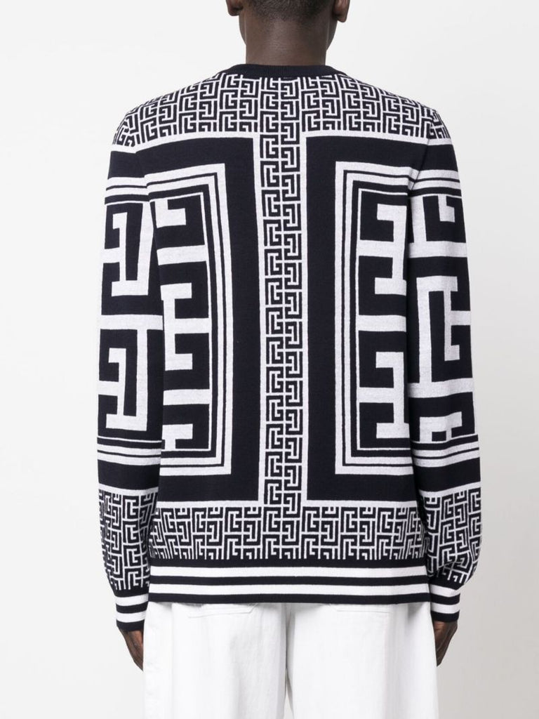 Blue Monogram Sweater