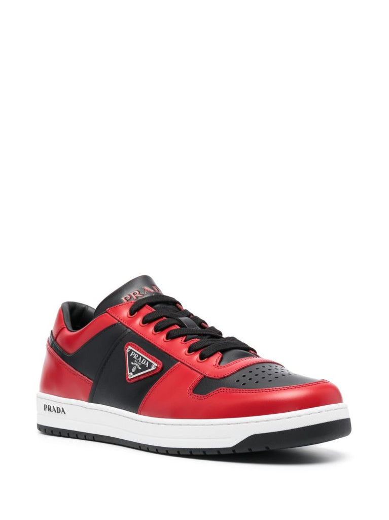 Red Downtown Low-top Leather Sneakers