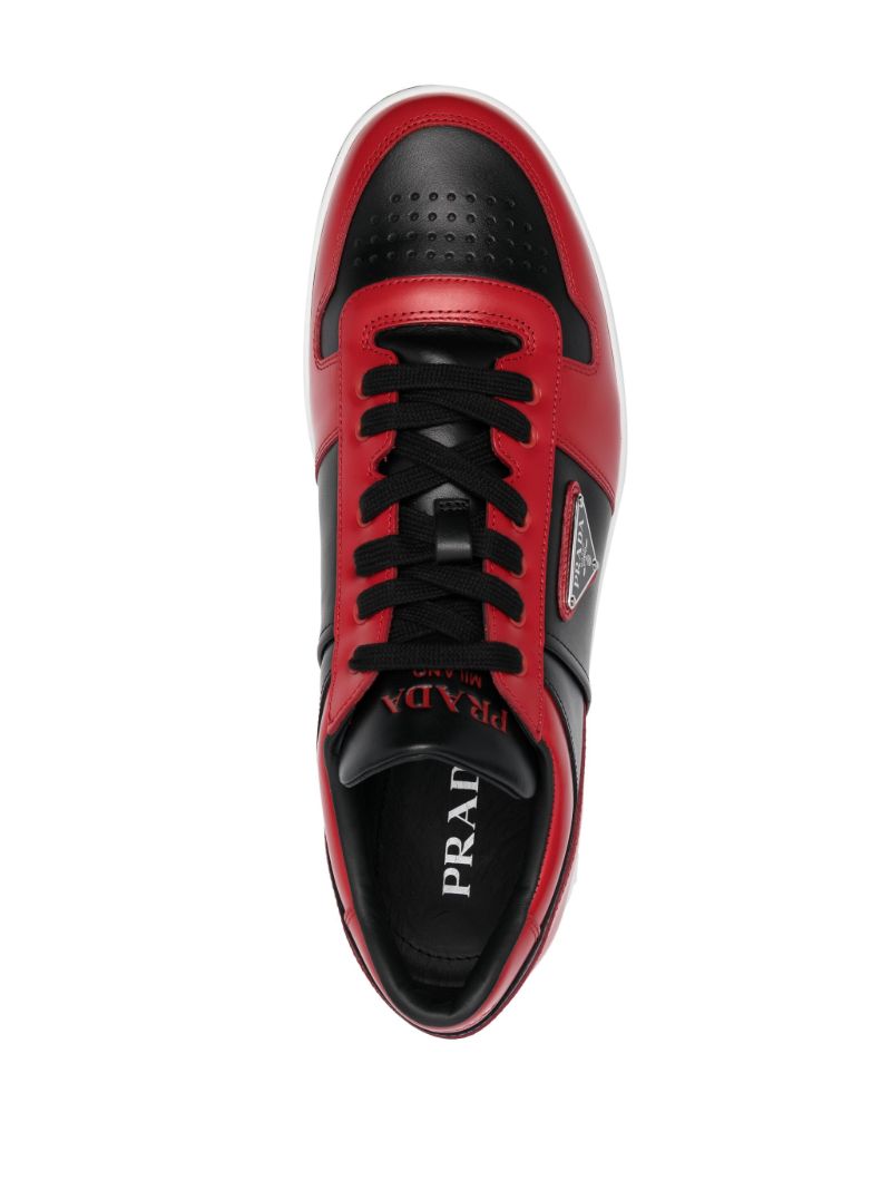 Red Downtown Low-top Leather Sneakers
