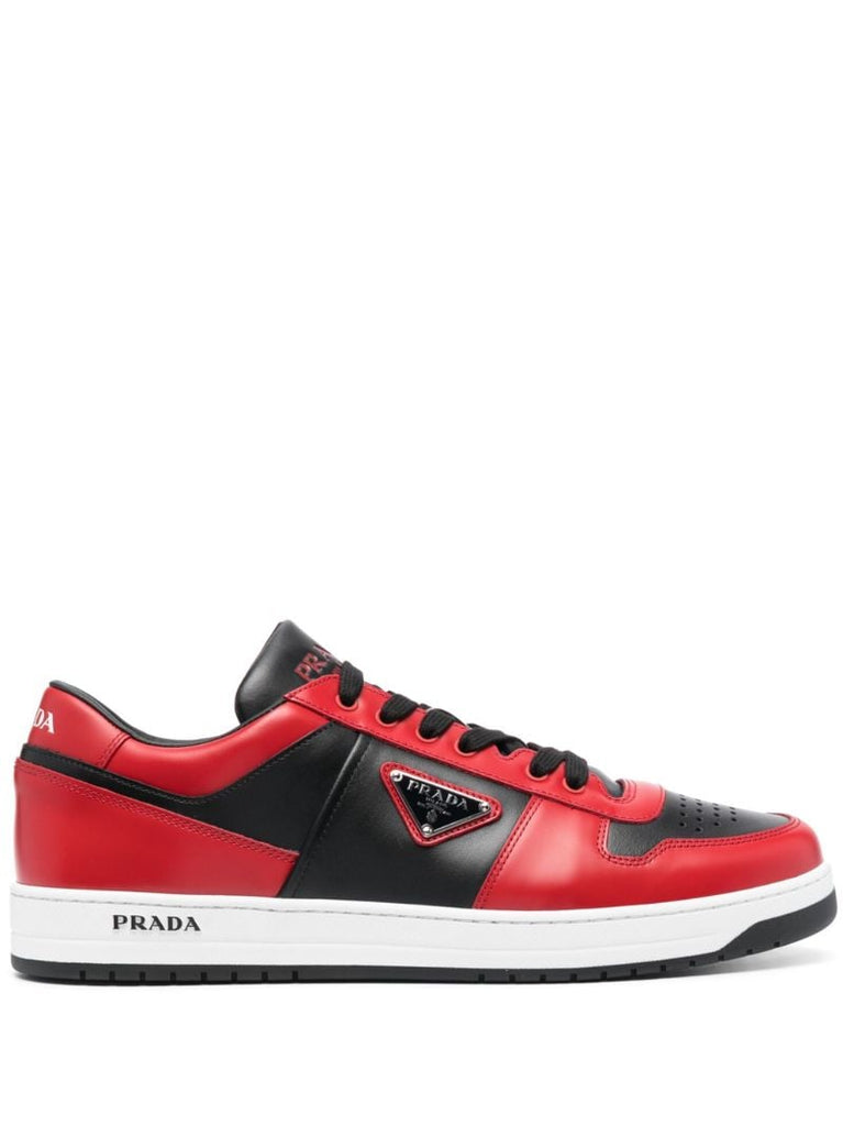 Red Downtown Low-top Leather Sneakers