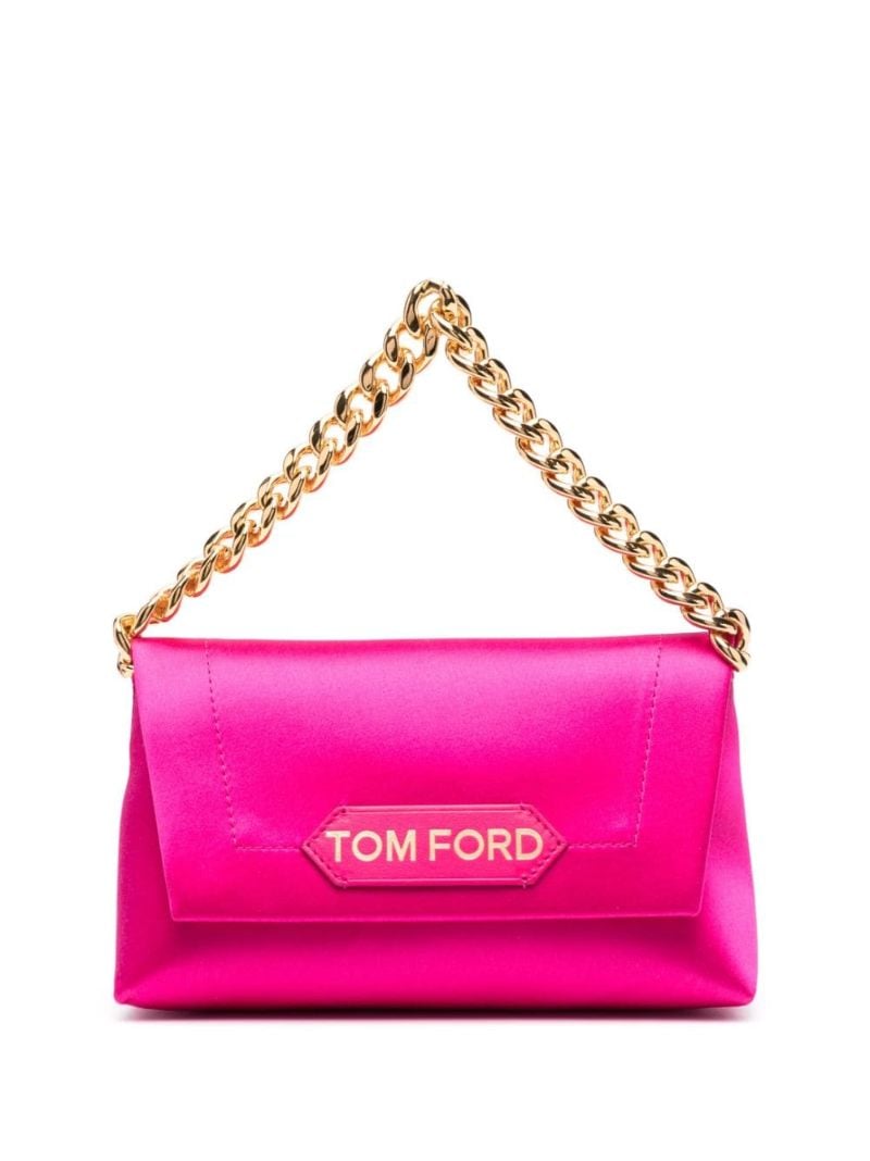 Pink Mini Chain Satin Shoulder Bag