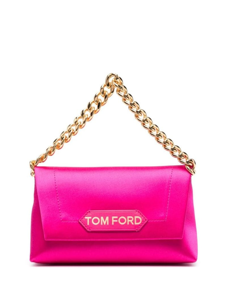 Pink Mini Chain Satin Shoulder Bag