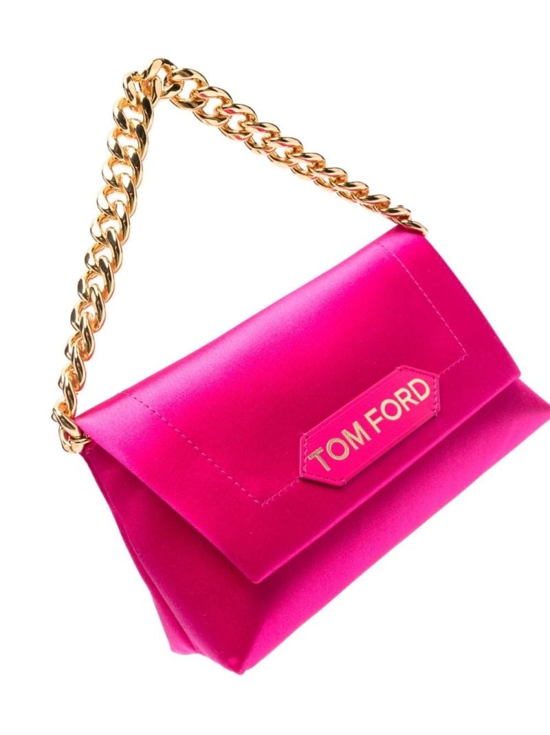 Pink Mini Chain Satin Shoulder Bag