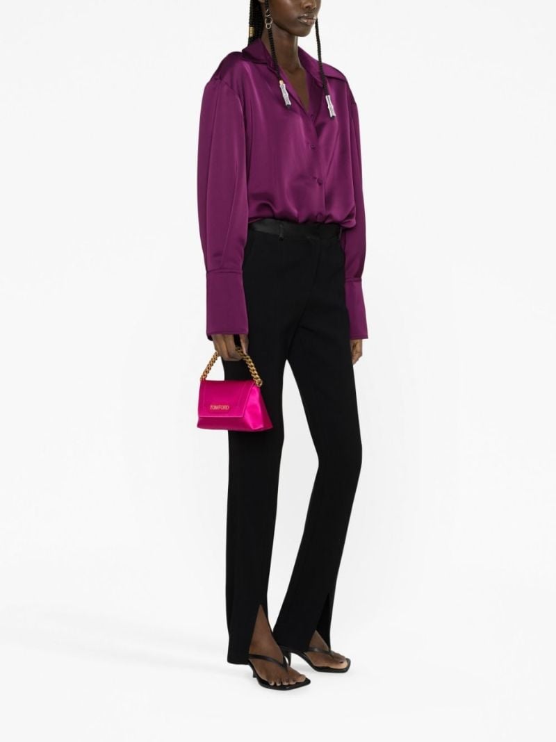Pink Mini Chain Satin Shoulder Bag
