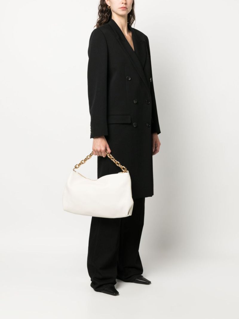 White Clara Leather Shoulder Bag