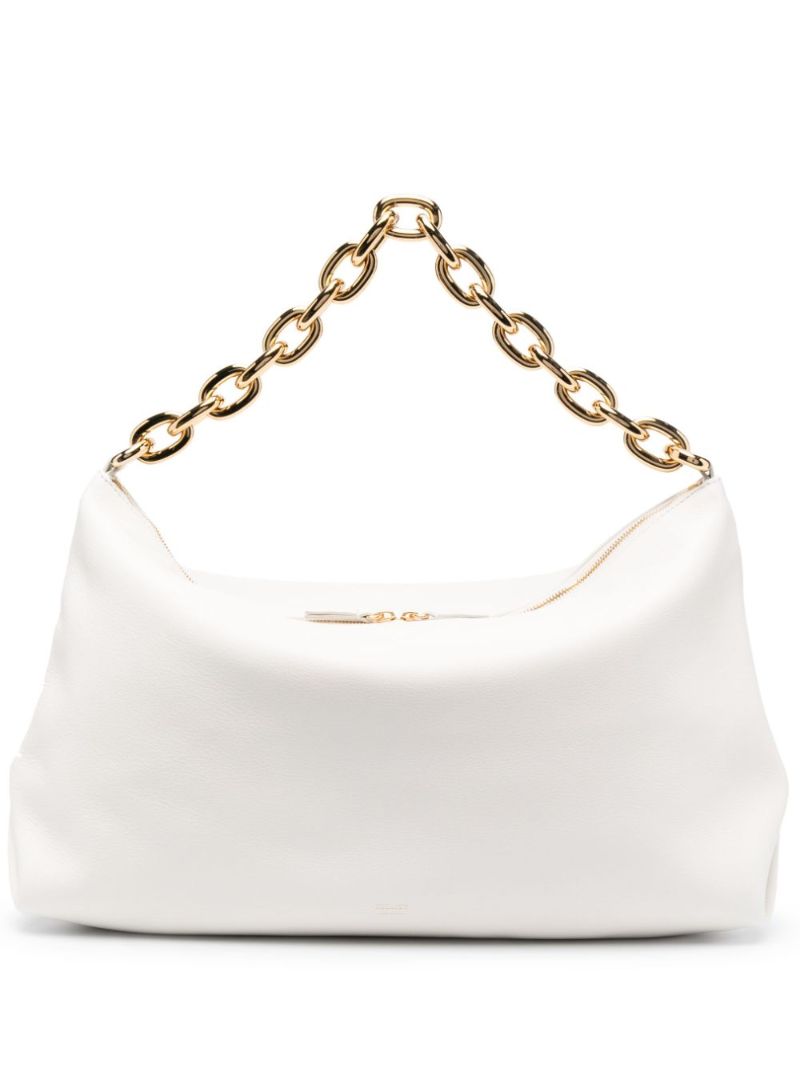 White Clara Leather Shoulder Bag