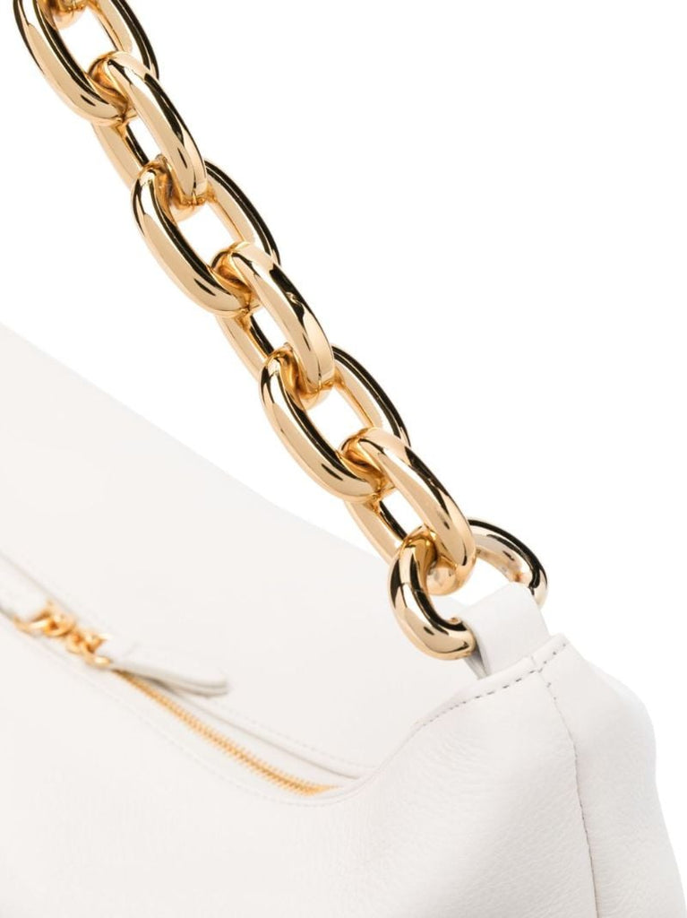 White Clara Leather Shoulder Bag