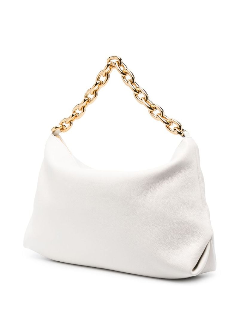 White Clara Leather Shoulder Bag