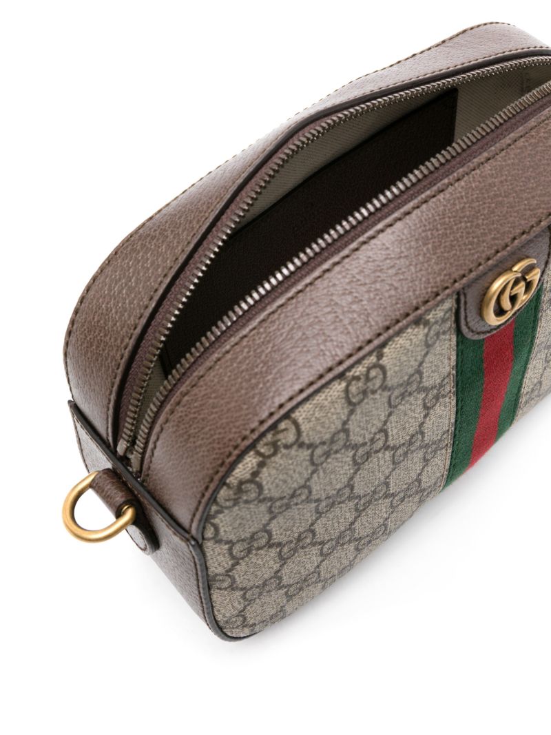 Neutral Ophidia Small Gg Shoulder Bag