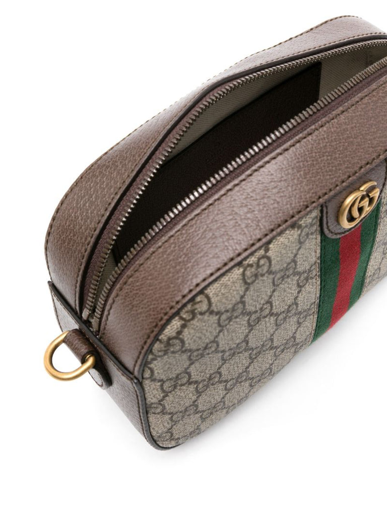 Neutral Ophidia Small Gg Shoulder Bag
