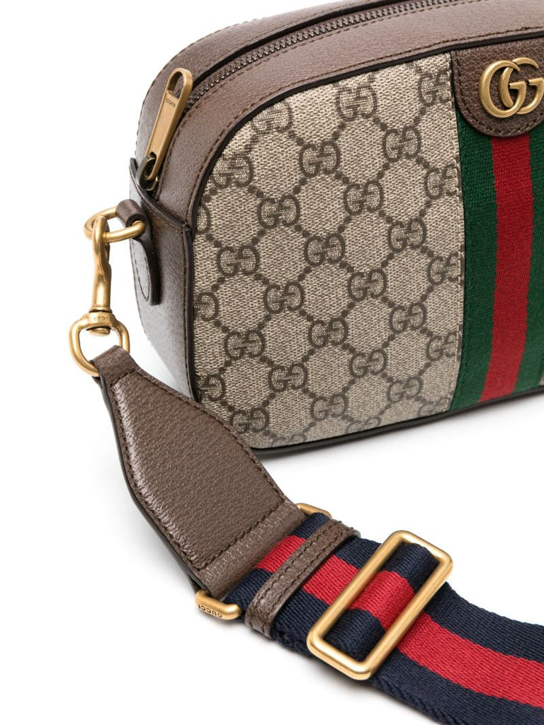 Neutral Ophidia Small Gg Shoulder Bag