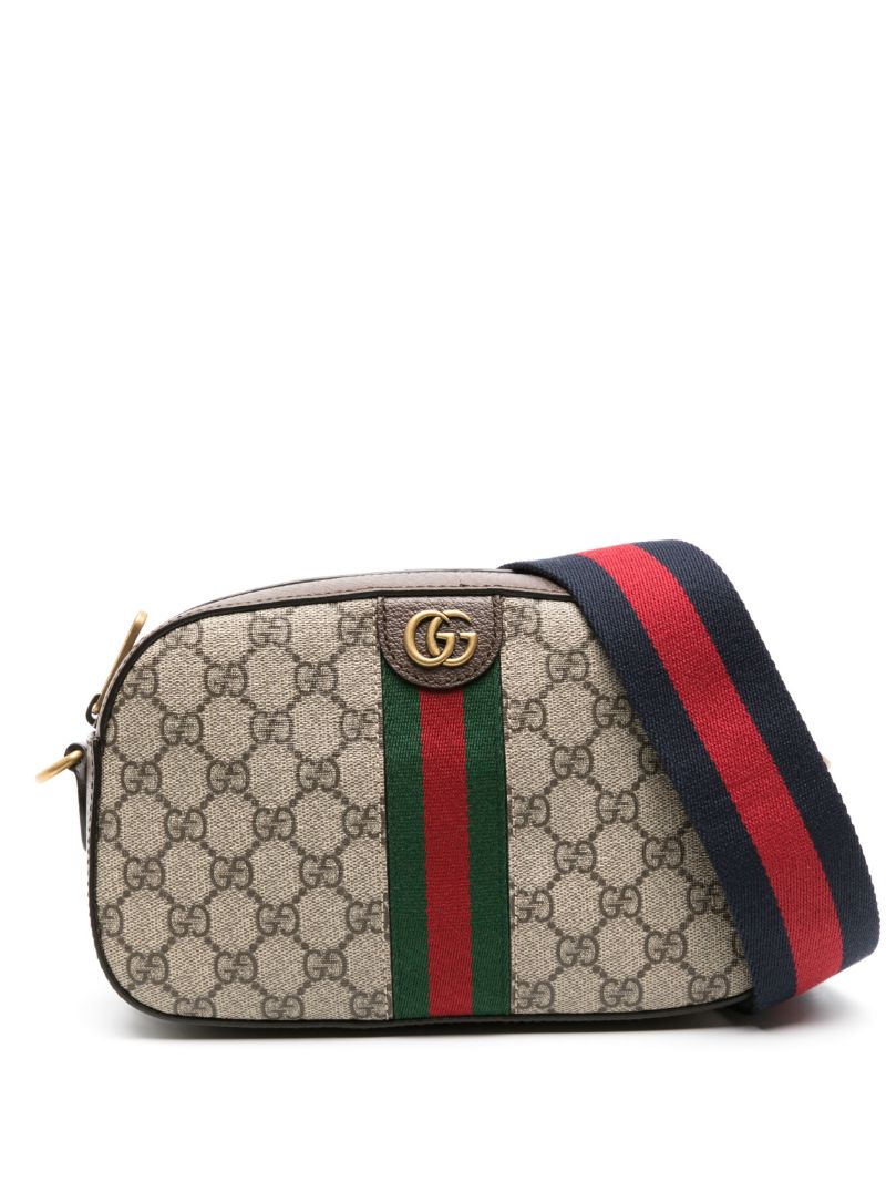 Neutral Ophidia Small Gg Shoulder Bag