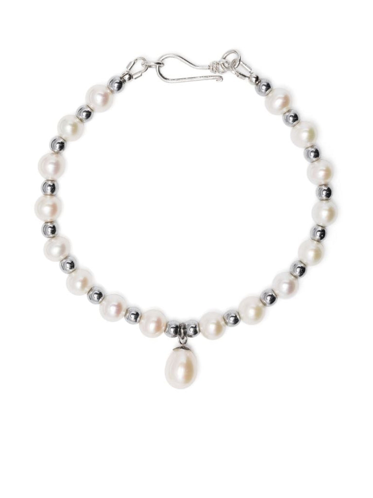 Sterling Silver Pearl and Hematite Bracelet